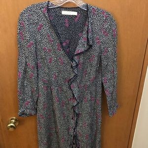 Ruffled button up mini dress